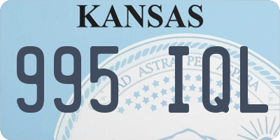 KS license plate 995IQL
