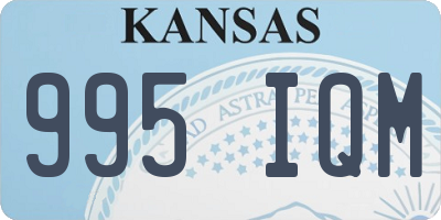 KS license plate 995IQM