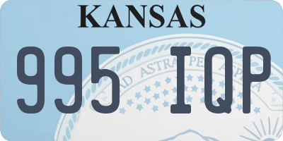 KS license plate 995IQP