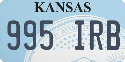 KS license plate 995IRB