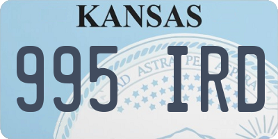 KS license plate 995IRD