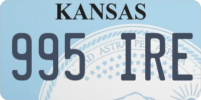 KS license plate 995IRE