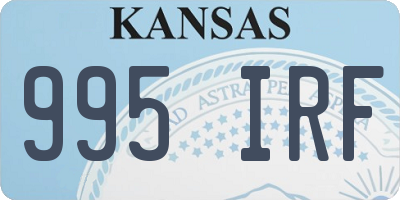 KS license plate 995IRF