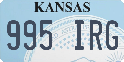 KS license plate 995IRG