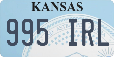 KS license plate 995IRL