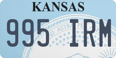 KS license plate 995IRM