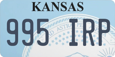 KS license plate 995IRP
