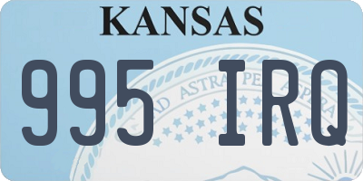 KS license plate 995IRQ