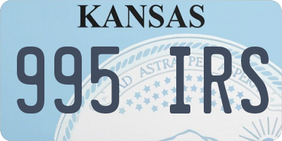KS license plate 995IRS