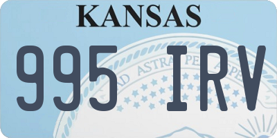 KS license plate 995IRV