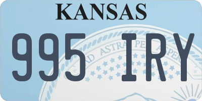 KS license plate 995IRY