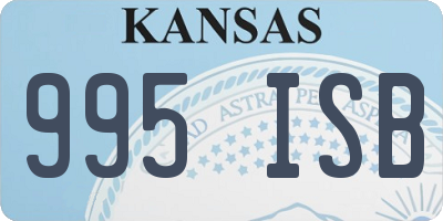 KS license plate 995ISB