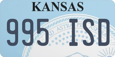 KS license plate 995ISD