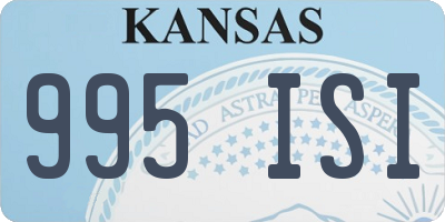 KS license plate 995ISI