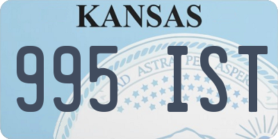 KS license plate 995IST