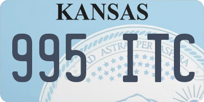 KS license plate 995ITC