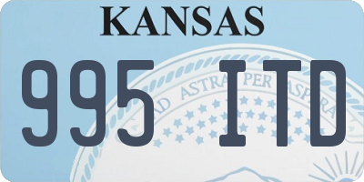 KS license plate 995ITD