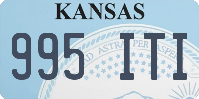 KS license plate 995ITI