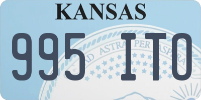 KS license plate 995ITO