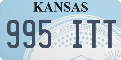 KS license plate 995ITT