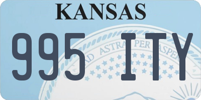 KS license plate 995ITY