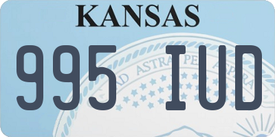 KS license plate 995IUD