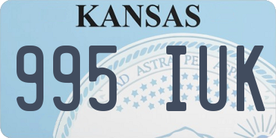 KS license plate 995IUK