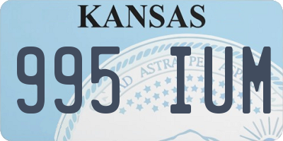 KS license plate 995IUM