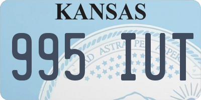KS license plate 995IUT