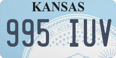 KS license plate 995IUV