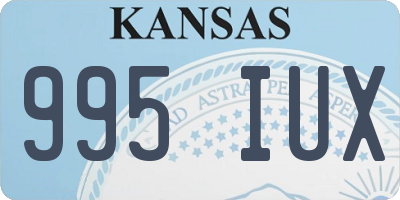 KS license plate 995IUX