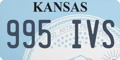 KS license plate 995IVS