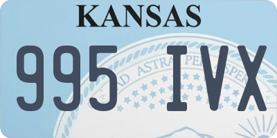 KS license plate 995IVX