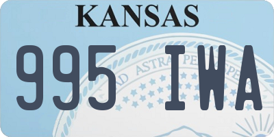 KS license plate 995IWA