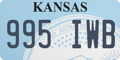 KS license plate 995IWB