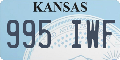 KS license plate 995IWF