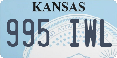 KS license plate 995IWL