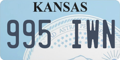 KS license plate 995IWN