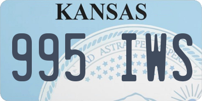 KS license plate 995IWS