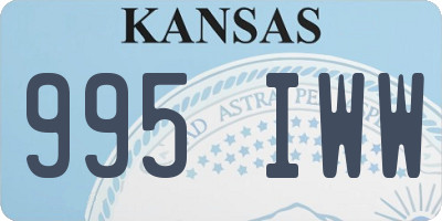 KS license plate 995IWW