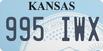 KS license plate 995IWX