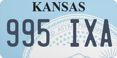 KS license plate 995IXA