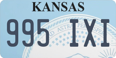 KS license plate 995IXI