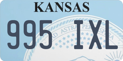 KS license plate 995IXL