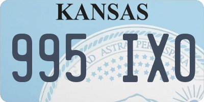 KS license plate 995IXO