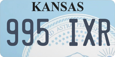 KS license plate 995IXR