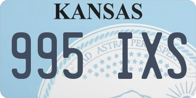 KS license plate 995IXS