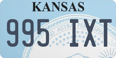 KS license plate 995IXT