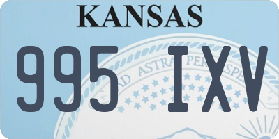 KS license plate 995IXV