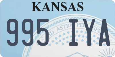 KS license plate 995IYA